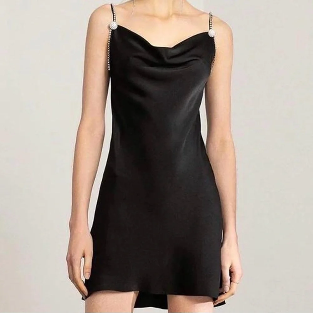 J.ING Sleek Black Mini Dress - Picture 5 of 6